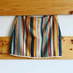 Jupe rayée, tissée et frangée 🌞 olé !